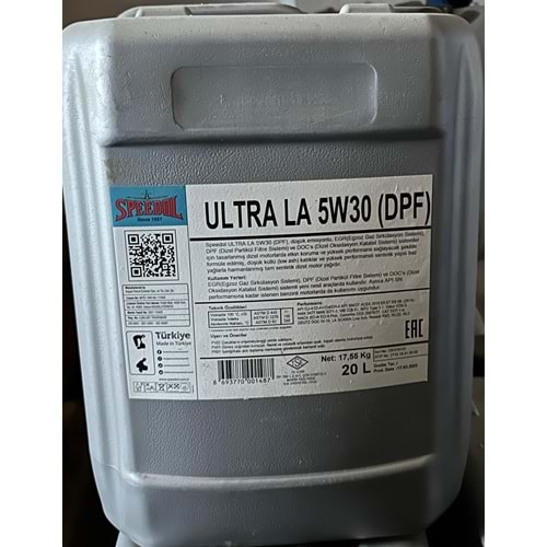 SPEEDOL ULTRA LA 5W30 API CJ-4/SL 17,50KG(20LT)