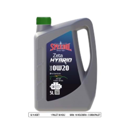 SPEEDOL ZETA HYBRID 0W-20 API SP (RC) 5LT*4