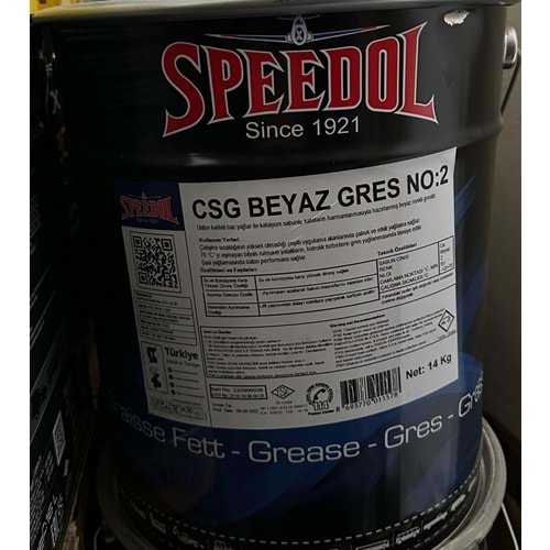 SPEEDOL CSG BEYAZ GRES NO:2 14 KG